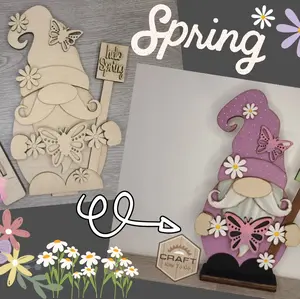DIY Spring Gnome Shelf Sitter