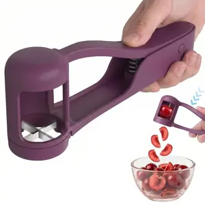 Cutter for Toddlers 1-3, Grape Slicer Kitchen Gadget for Vegetable Fruit Salad Cake Decor, Stainless Steel Baby Tomato Quarter Cutter Tool for Cherry Strawberry Blueberry outdoorfun