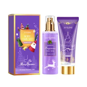 Jaysuing Christmas Fragrance Body Care Set Silky Soft Skin Fresh Romantic Fragrance Body Care Body Lotion 100g + Spray 100ml