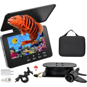 Fish Finder Depth Finder, 4.3 Inch Underwater Fishing Camera Portable Fishfinder with 480 * 272  Display, 100FT/ IP68, for Kayak/Boat/Ice Fishing, Includes Transducer & Mounting Kit