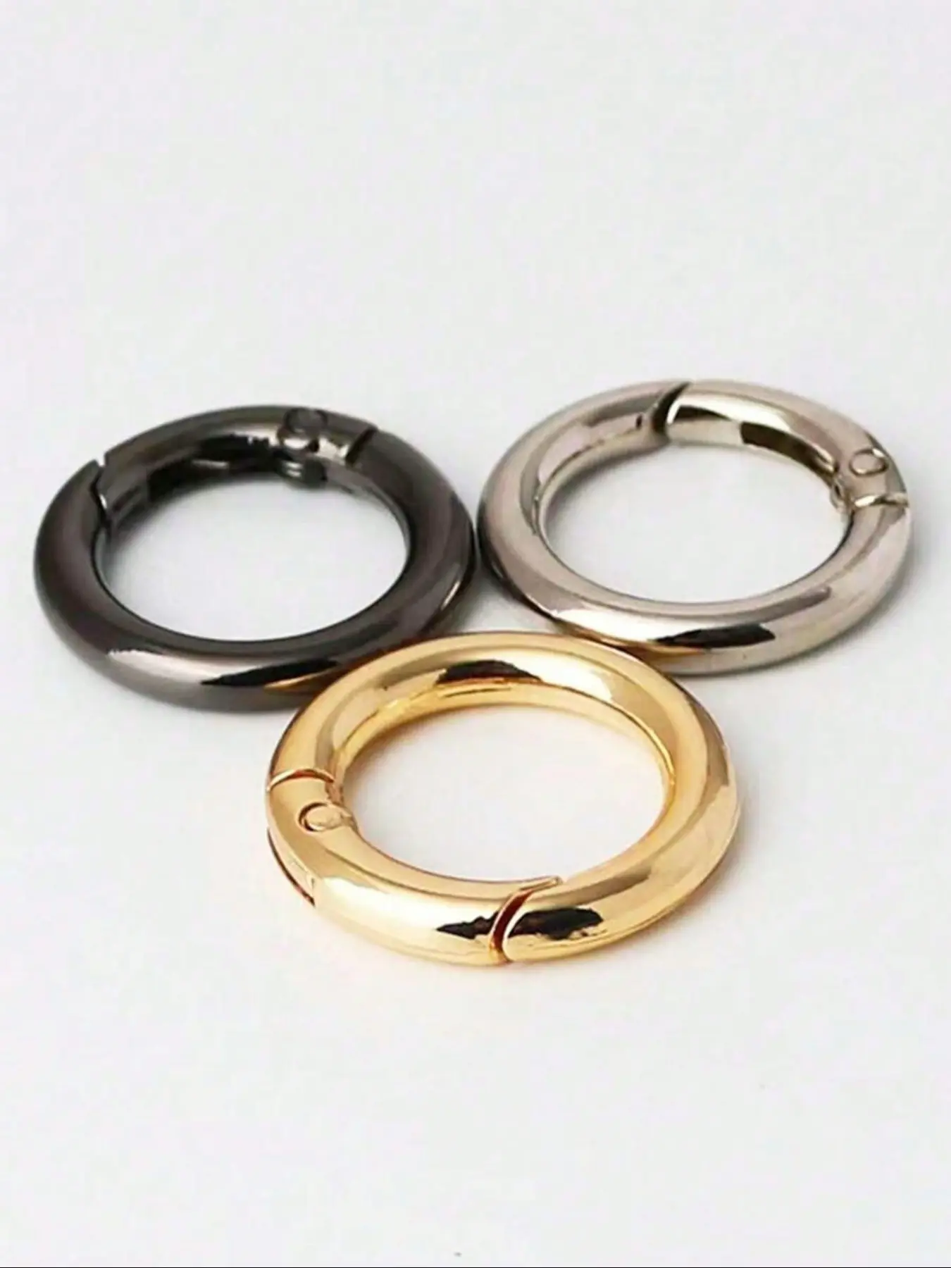 Metal Spring Buckle Bag Hardware Round Ring DIY Jewelry Making Supplies, Durable Metal Fastener for Bags Accessories Crafting Projects, Purse Accessories, Bag Accessory