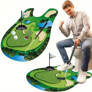 Mini Golf Game Set for Any Bathroom, Toilet Game, Perfect Gift for Dad and Husband, Funny Prank Gift for Boyfriend, Fun Accessories, Unique Decoration
