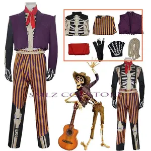 Hector Rivera Cosplay Anime CO Costume Clown Perform Uniform Great-Grandfather Outfits Suit Halloween Party Clothing for Man