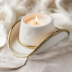 Cowboy Hat Shaped Silicone Molds, Candle and Soap Making Molds, Epoxy Resin and Polymer Clay Molds, Perfect for Handicrafts and Home Decor Projects, Ideal for Craft Lovers, Valentine's Day Mother's Day Christmas DIY Gift Tools, Handmade Crafts