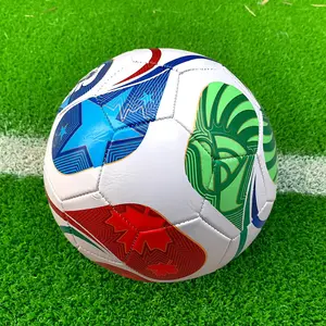 Thick PU Embossed Football, Seamless Waterproof Durable Training Ball, High Quality Size 5 Outdoor Sports Ball with Air Needle