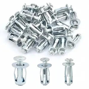 M4-M8 Flower Shaped Expansion Screw & Nut Combination, Anchor Screws, Hardware Accessories for License Plate, Hollow Wall, Advertising Board (Screw + Nut Equals 1 Count)