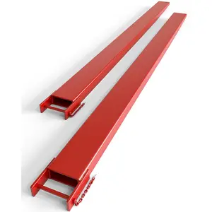High Load Capacity 5500 lbs – 4.5" Wide – 72" & 84" Lengths – 1 Pair Heavy Duty Forklift Extensions for Warehousing – 4.5" Wide Steel, 5500 lbs Capacity, Red, Extended Load Support – 72 inch pair