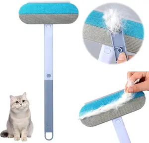 【4 in 1】Pet Hair Removal Tool, Multi-functional, Reusable, Washable Lint Cleaner for Dog and Cat Hair, Gentle on Furniture, Effective on Carpets, Clothing, Bedding,Pet Hair Remover for Furniture, Cat/Dog Hair Remover with Extra long Handle