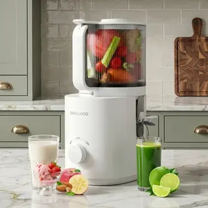 3-in-1 Masticating Juicer Machine, 7-inch Wide Feed Chute Cold Press Juicer, Whole Fruit & Vegetable Juicing, Sorbet & Nut Milk Maker, Easy to Clean, 120oz Large Capacity，SummerVibes