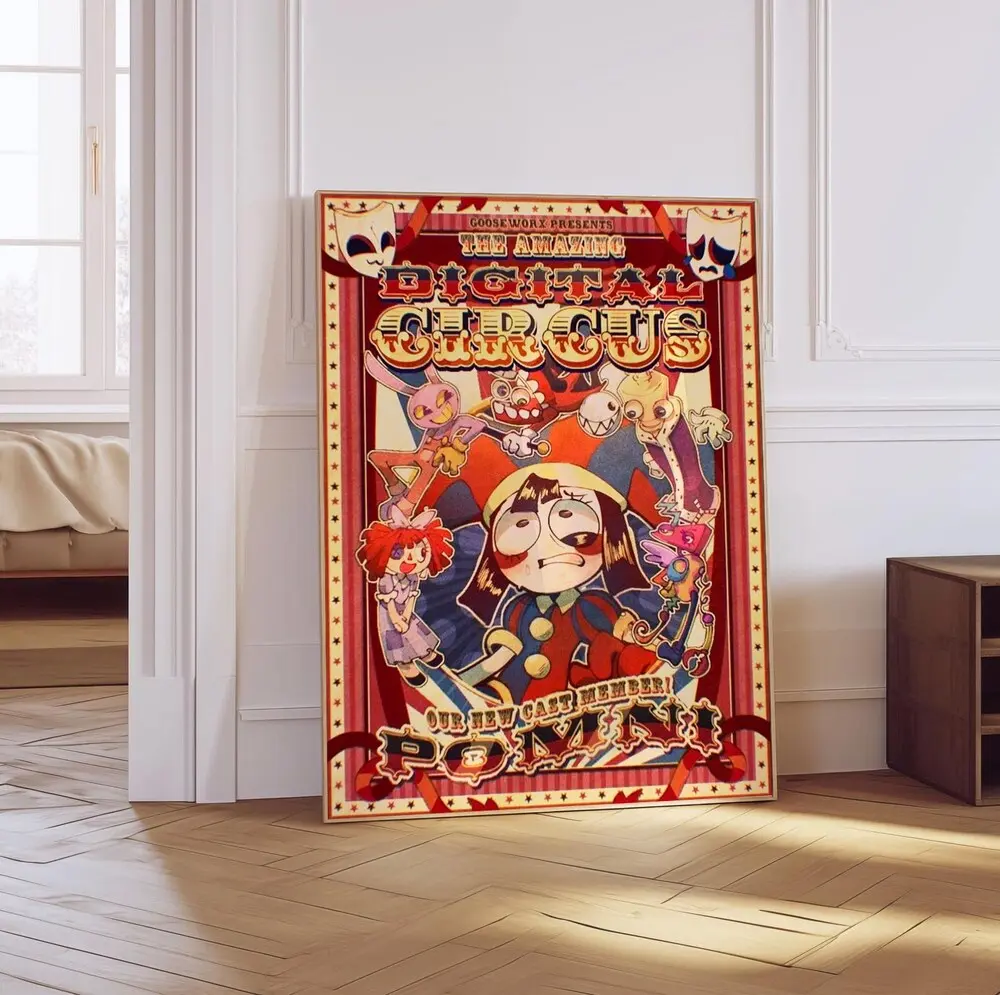 The Amazin Digital Circus Poster, Indie Animation Circus Print, Colorful Internet Series Decor