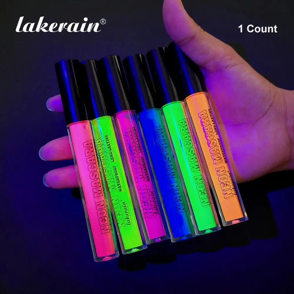 Long Lasting Neon Mascara, 1 Count Waterproof Longlasting & Smudge-proof Mascara, Eye-catching Bold Lashes, Perfect for Parties Cosplay Stage Performance, Haircare