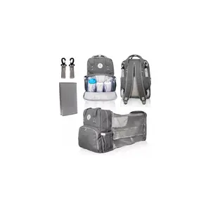 MoonBaby Backpack Diaper Bag Foldable Changing station Portable Crib Bassinet