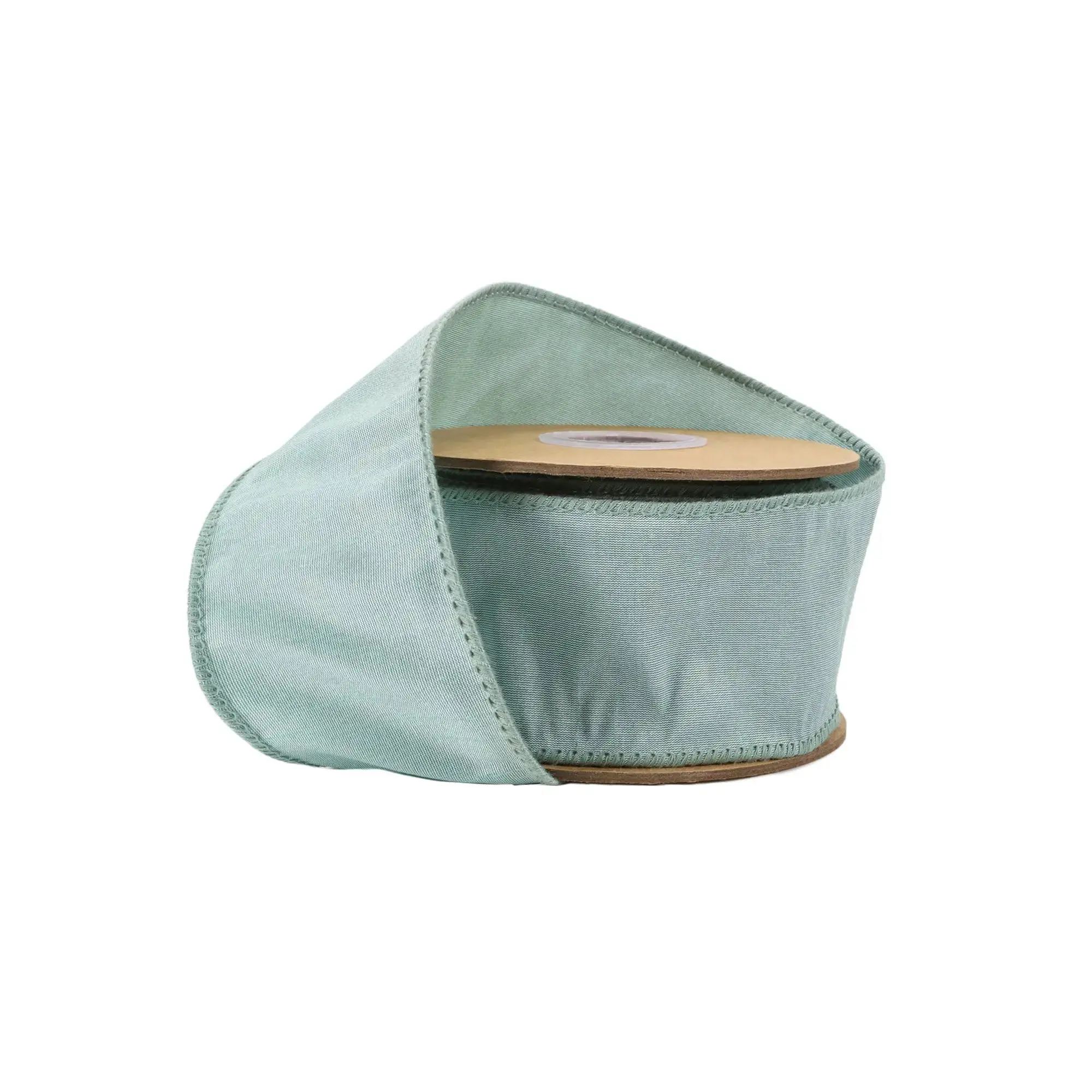 2 1/2" Wired Dupioni Ribbon | 10 Yards | Seafoam