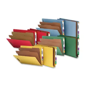 212 MAIN Nature Saver Recycled Paper Red File Folders, End-Tab Letter-Size, 2-Divider, Bright Color, 10 per Box, Office Filing & Organization Office Supplies, File Folder