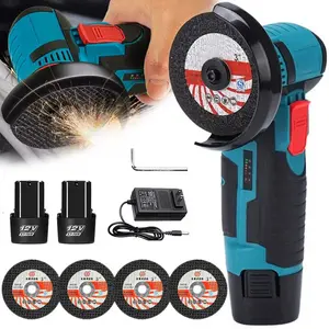 12V Mini Angle Grinder, 1 Set Multi-purpose Rechargeable Grinding Tool With 2×Lithium Batteries, , Polishing Grinding Machine for Cutting, Diamond Cordless Power Tools, Tools and Gadgets