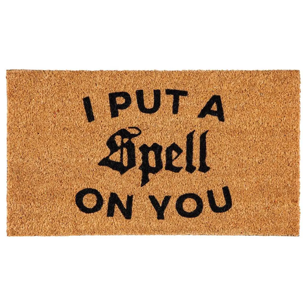 Evergreen Halloween Greeting Coir Mat