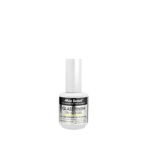 Mia Secret Glass Finish UV-LED Gel Polish, 0.5 Fl oz (15mL) Professional Nail Art UV Gel Manicure Cosmetic, UV-Cure Long-Lasting Shine Nail Care Solution