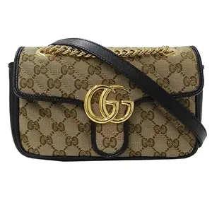 Pre-owned Canvas Shoulder Bags Gucci GG Marmont Beige Shoulder Bag