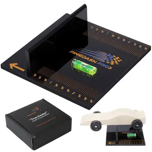 Pinedash Pro Pinewood Car Center of Gravity Stand | Professional COG Accurately & Easily Measure Derby Car Tool -1/16" Increments, Acrylic | Essential Pinewood Car Weights COG Tool Speed