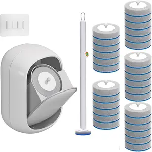 Disposable toilet brush with built-in cleaning agent, ergonomic design toilet brush set, wall-mounted toilet cleaner brush set that fits toilet bowls, no blind spots—bathroom decor, fall decor (30 pieces).