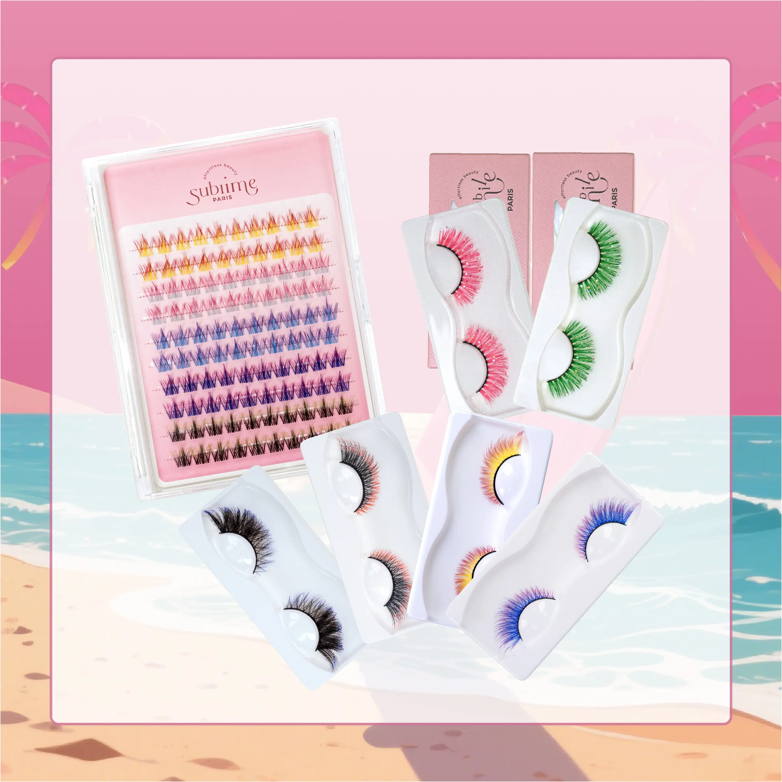 Suaning False  - Colorful Lash Extensions for Stylish Looks - Eyelashes & Adhesives lash cluster box
