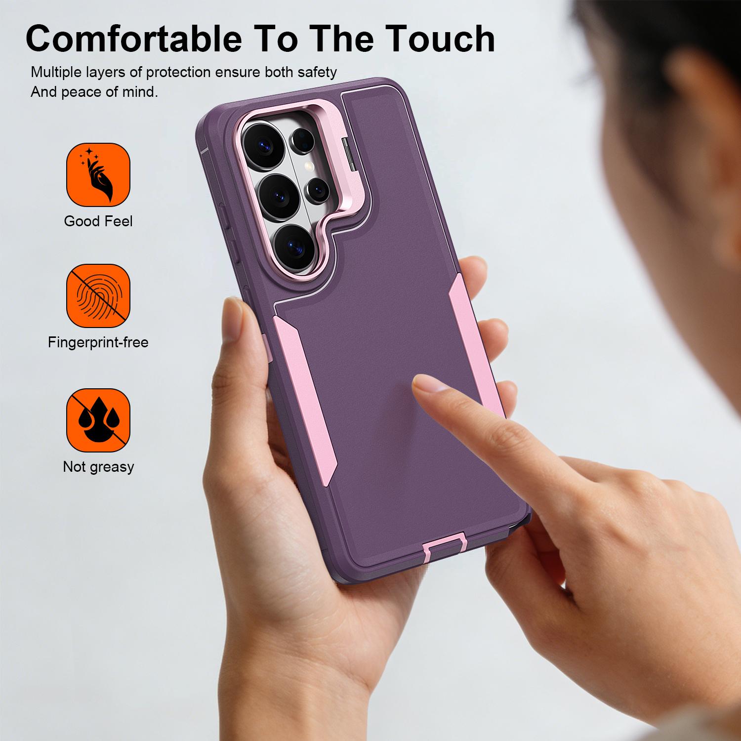 Designed for Samsung Galaxy S26 Ultra S25 S24 S23 S22 Case with Kickstand, 2 in 1 Military Grade Drop Heavy Duty Rugged Shockproof Protective Cover Case