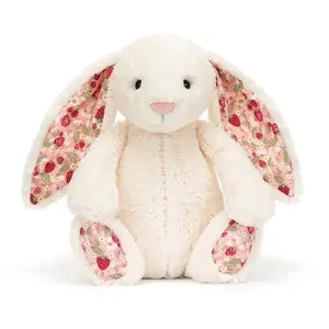 Fragrant Bonnie Rabbit Plush Toy with Floral Ears Kawaii Soft Adorable Stuffed Doll Soft Sofa Cushion Kids Birthday Gift Room Decor Cuddly Stuffed Animal