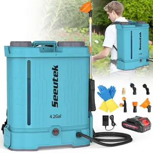 4.2 Gallon Electric,100 PSI  Electric Backpack Sprayer，Battery-Powered with Mix Function & 21V 2.6Ah Battery, Includes Telescopic Wand and 6 Nozzles
