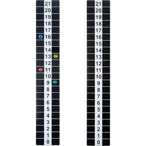 Heavy Duty Steel Scoreboard - Set of 2 with Magnetic Score Keepers for Cornhole, Ladder Toss and More (17.3"H x 2.75"W)