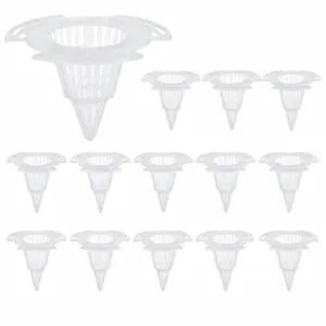 10Pcs Cone Flower Pot Hole Mesh, Upgraded Pot Mesh Drainage Screens for Keeping Soil from Flowing- Breathable Gasket-Drainage Netting for Bonsai