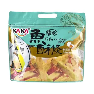 KAKA BBQ Fish Crackers Salted Egg Yolk Flavor - 120g