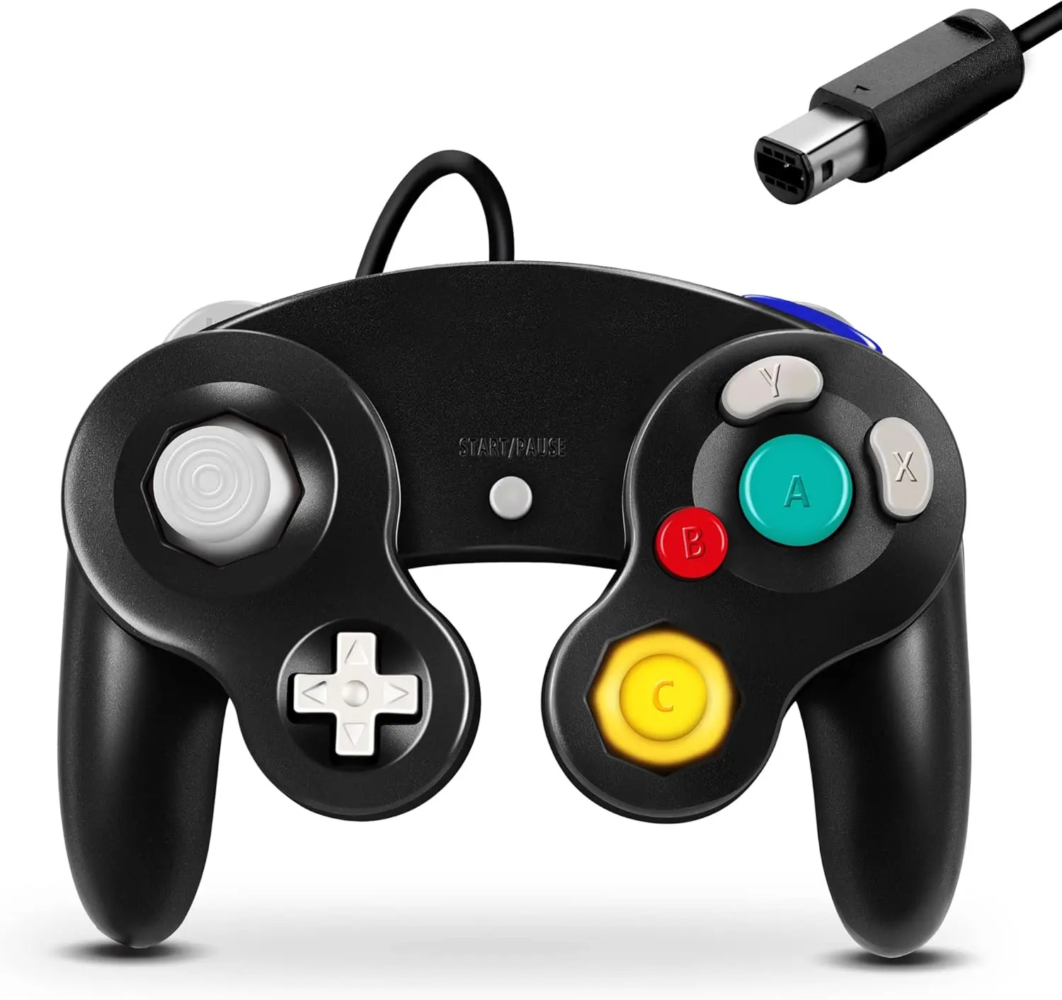Gamecube Controller, Classic Wired Controller for Wii  Gamecube (Black)
