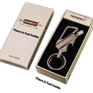 [Lighter only (Without Butane)]Multifunctional 3-in-1 Keychain Easy to Open Bottle Store Keys Unlimited Lighters Durable for Travel and Daily Use Metal