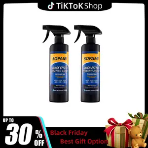 2025 Upgrated 500ML Advanced Formula 3-in-1 SOPAMI Car Coating Spray Protection Quick Car Wax Polish Glass Oil Film Remover Clear Coat Black Can Dypaint Ceramics Pray