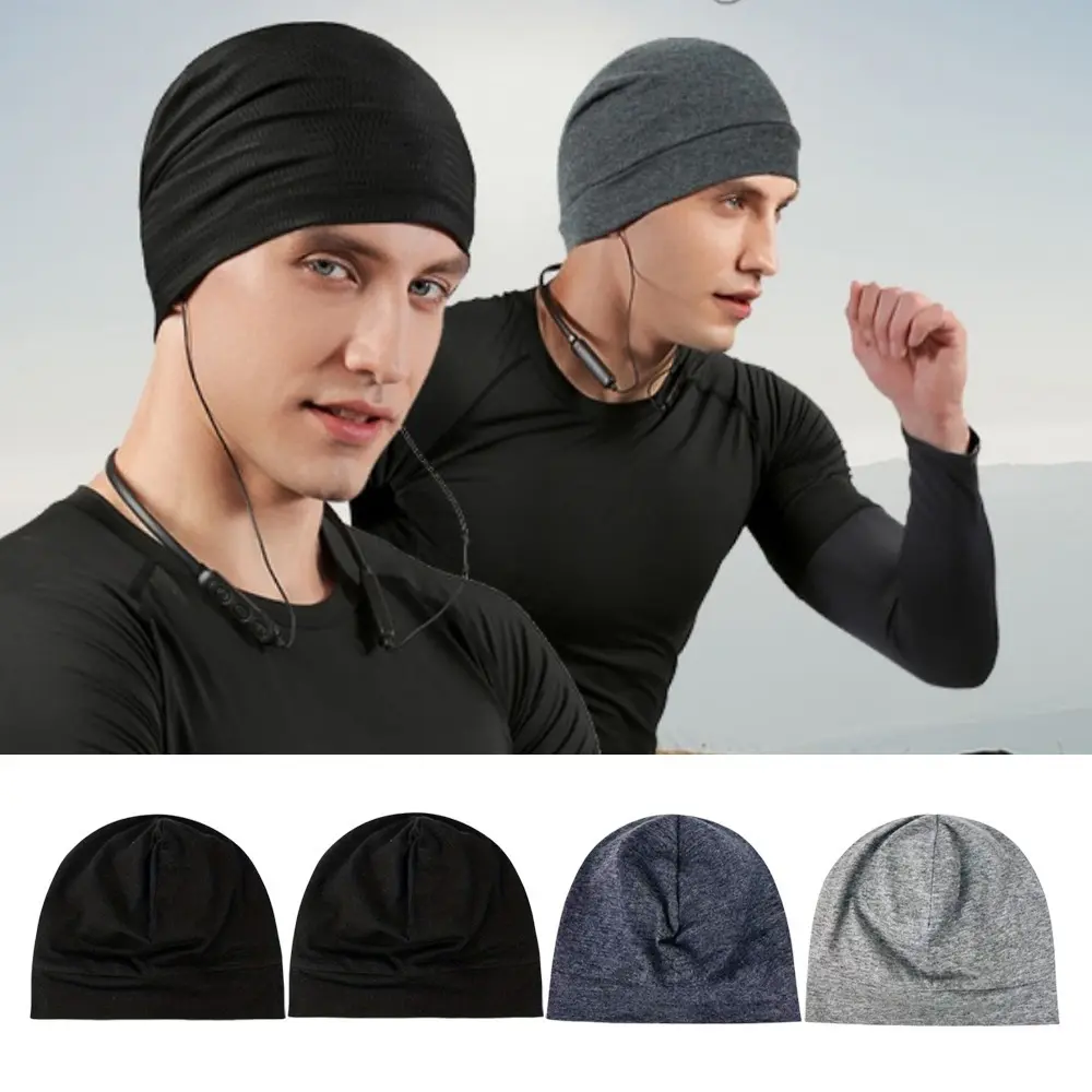 4pcs Unisex Minimalist Beanie Hats - Soft Stretchy Polyester Pull-On Caps, Lightweight Breathable Casual Headwear for Chemo, Helmet Liners, Beanie Hat, Hair Loss