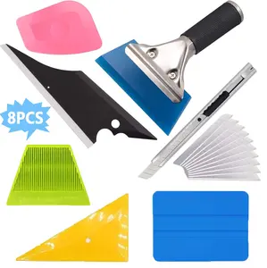 8 PCS Window Tint Tools Kit, Premium Vinyl Wrap Kit, Easy to Apply Glass & Window Film Application Kit, Vehicle Vinyl Wrap Tools