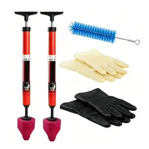 Easy-to-Use Manual Toilet Plunger — Air Pressure Drain Clog Remover for Home Cleaning