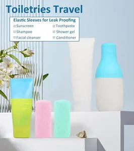 20PCS Silicone Travel Bottle Covers - Leakproof,Reusable & High-Quality Sleeves for Toiletry Containers