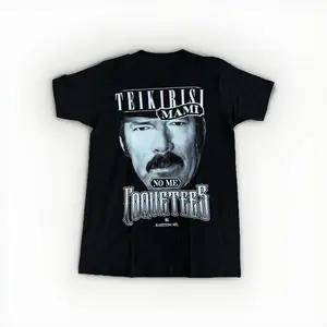 Men's Short-Sleeve Round Neck Casual Cotton Unisex T-Shirt - Graphic Lalo Mora Corridos Print, All-Season Wear Top, Style HG0043, Casual T-Shirts, Tshirt