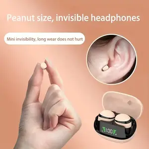 INSONIXN invisible mini earbuds wireless Bluetooth 5.3 earbuds, suitable for small ear canals, concealed and low-key sleep headphones, with microphone, 24 hours of battery life, suitable for sports, fitness, sleep, a good gift for daily life