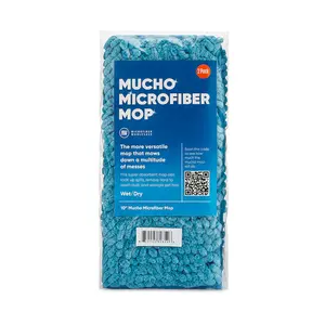 2 Pack Mucho Mop Replacement Pads – Chenille Microfiber Mop Heads for Dry & Wet Cleaning | Reusable & Washable | Compatible with Baseboard Pro & Swiffer WetJet