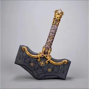SQUISHVERSE God Of War 5 Thor's Hammer Avengers Weapon Peripheral Model Figure Toy Ornaments