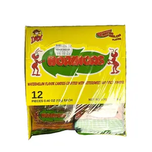 Hormigas Watermelon Flavor Candies - Snack with Bittersweet and Spicy Powder Pack of 12 Pieces - MADE IN MEXICO