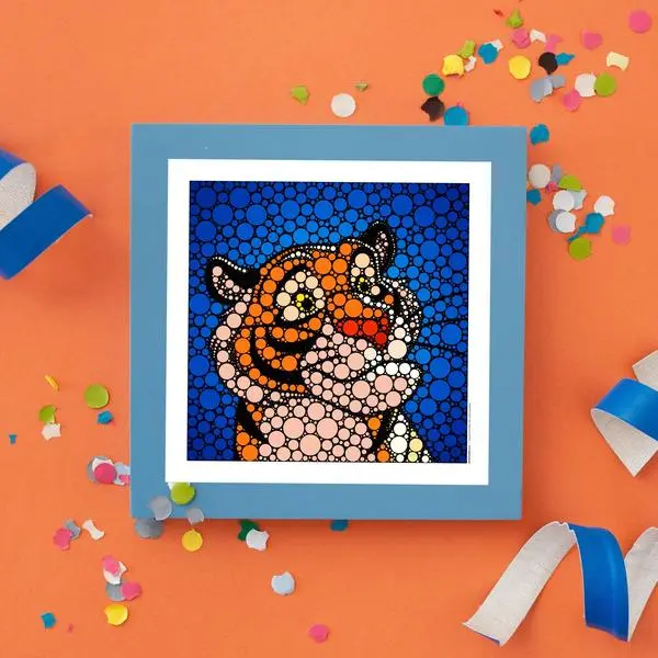 Aladdin Rajah Poster Bubble Art Print - Colorful Mosaic Wall Decor For Movie & Cartoon Lovers