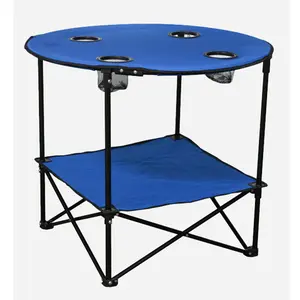 For Elise Foldable Picnic Table | Lightweight & Portable with Extra Storage Layer | Perfect for Parks, Beaches, and Mountains | Holds 4 Drinks Securely, Easy to Carry and Store