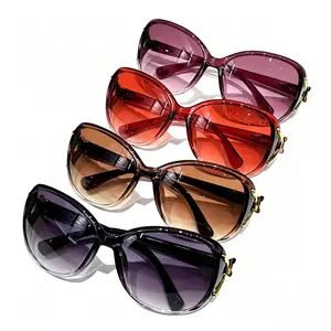 4 Pack Oversized Round Glasses Women Trendy Y2K Tortoise Shell Frames Pink Purple Tinted Lenses Lightweight Non Prescription Eyewear for Driving Travel Daily Outfit