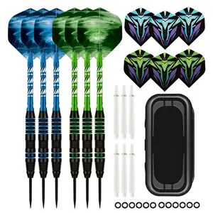 6pcs/set Tungsten Steel Needle Darts Gift Box Set, Includes Grindstone, Ideal for High-Quality Dart Game Competition, 22g