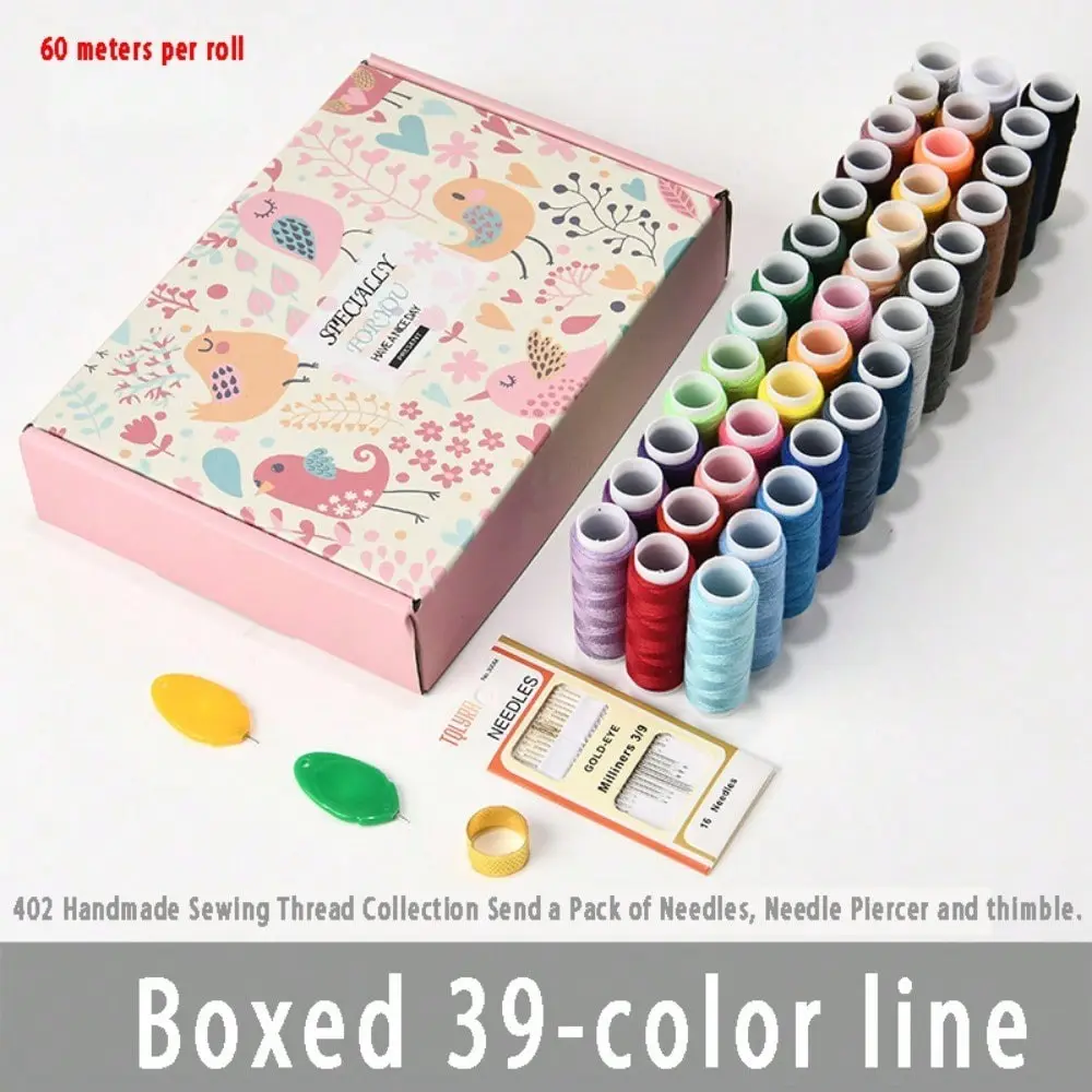 Boxed Home Sewing Kit, Sewing Supplies Crafts, Sewing Products, with 24/39 Colors of Threads, Vibrant Polyester Threads, Ideal for Hand and Machine Sewing, Perfect for Beginners and Enthusiasts, Sewing Accessories and Supplies