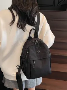 Women's Nylon Backpack, Casual Street Style, Plain Design, All-Season Use, Durable Backpack, Perfect for Shopping and Daily Activities, Backpacks Women