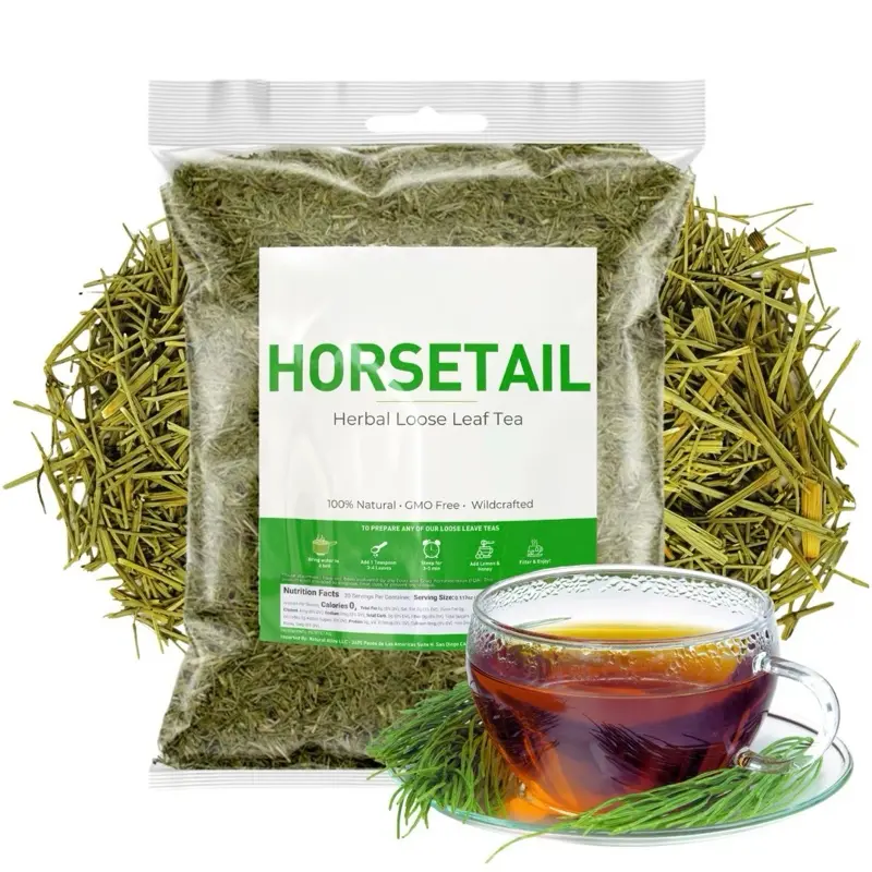 Viral Horsetail Herb Loose Leaf Herbal Tea - Certified Organic, Premium, Caffeine-Free Daily Wellness Shave Grass Beverage (Cola de Caballo Hierba, Horse Tail Plant Alternative), Herbal Teas